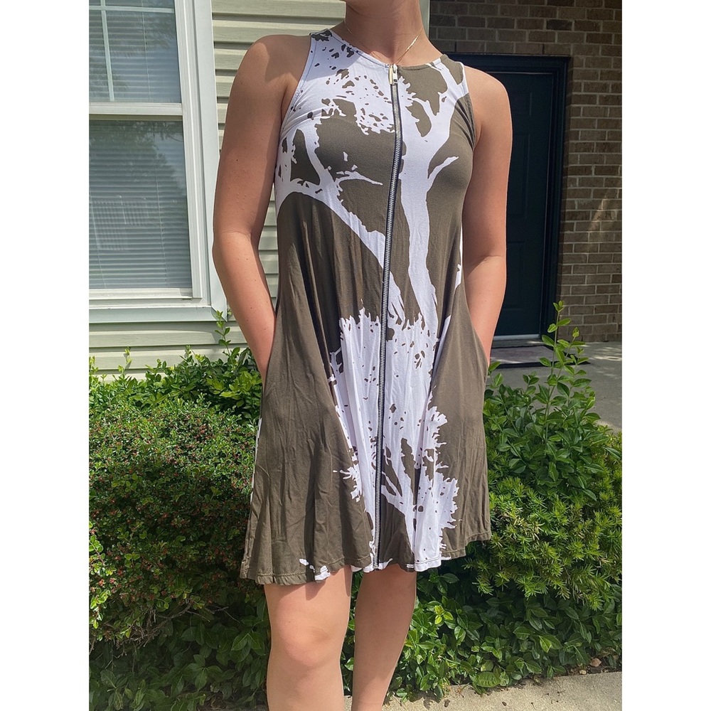 Full Zip Mini Dress